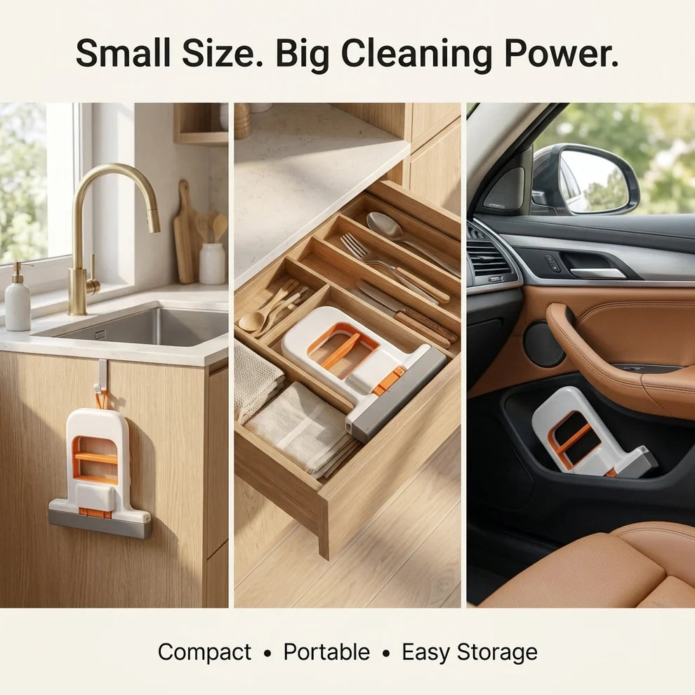 Multi-Functional Mini Foldable Mop | Handheld Self-Squeezing Cleaner