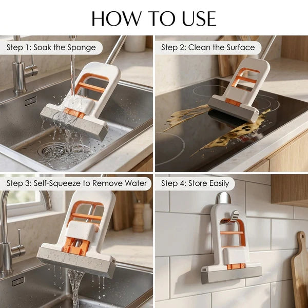 Multi-Functional Mini Foldable Mop | Handheld Self-Squeezing Cleaner