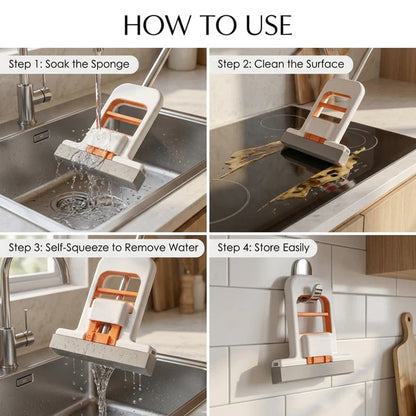 Multi-Functional Mini Foldable Mop | Handheld Self-Squeezing Cleaner